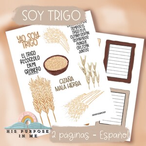 SOY TRIGO - Bible Journaling - Traceable Printable - Christian Printable - Stickers - Faith Art Printable - Bible Printable