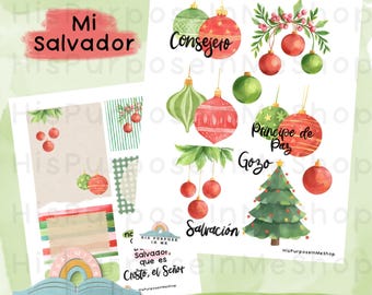Mi Salvador - Bible Journaling - Printable - Bible Study - God - Faith  - Digital Download - Lettering - Watercolor