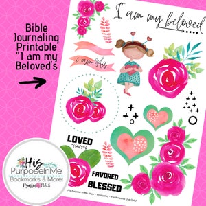 I am my Beloved&#39;s - Bible Journaling - Printable - Bible Study - God - Faith - Print - Digital Download - Planner - Lent - Easter
