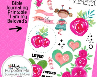 I am my Beloved's - Bible Journaling - Printable - Bible Study - God - Faith - Print - Digital Download - Planner - Lent - Easter