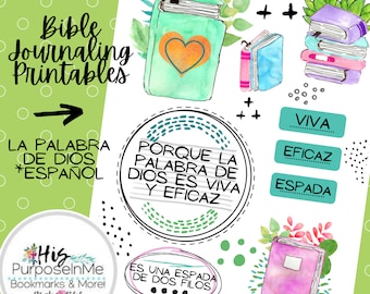 La Palabra de Dios - Español - Bible Journaling - Printable - Bible Study - God - Faith  - Digital Download - Planner - Books - Bibles