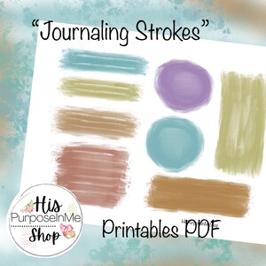 Journaling Strokes - Bible Journaling - Printable - Bible Study - Boho Printables - Instant Download - Organic