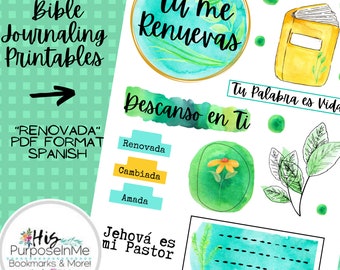 Renovada - Español - Bible Journaling - Printable - Bible Study - Faith  - Digital Download - Planner  - Bibles - Cyber Week - Christmas