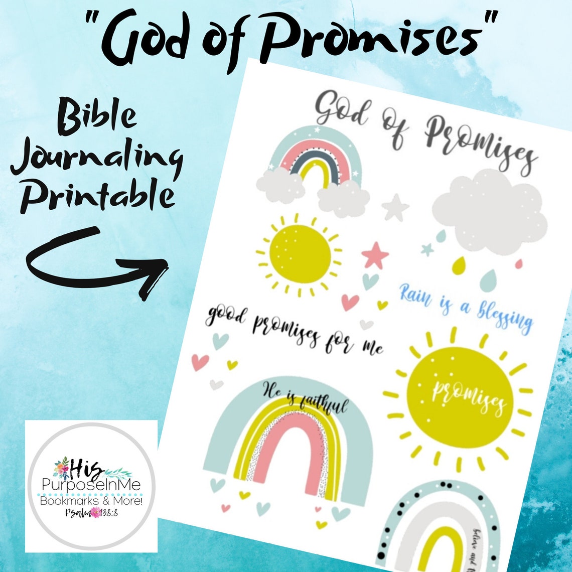 God of Promises Bible Journaling Printable Bible Study - Etsy