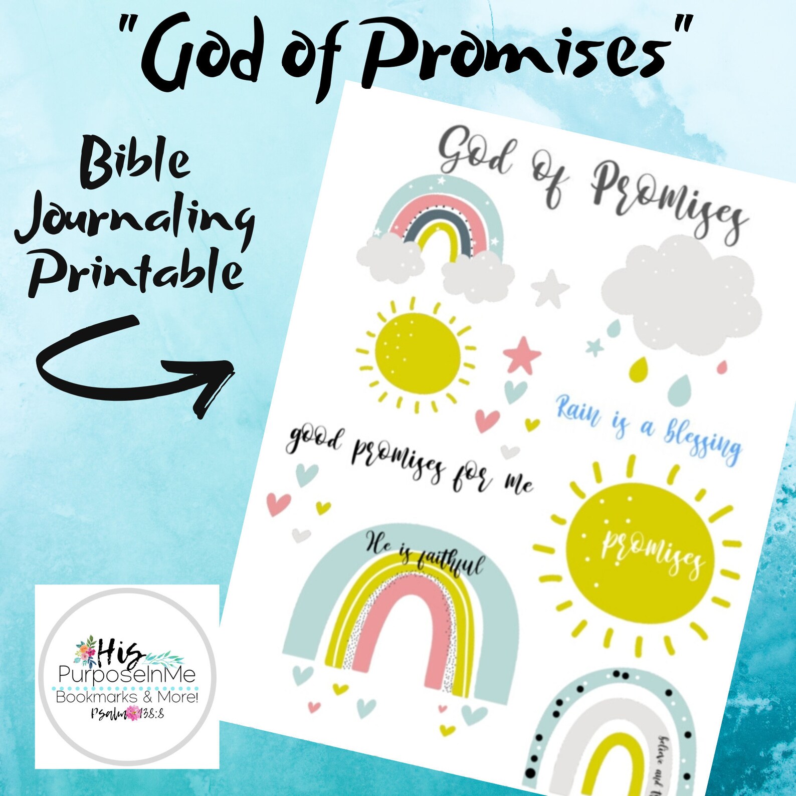 God of Promises Bible Journaling Printable Bible Study - Etsy