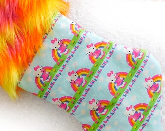 Hello Kitty Inspired Stocking Hello Kitty Christmas Stocking Satin Lined Faux Fur Kawaii Stocking Fluffy Rainbow Christmas Stocking Hello Kitty Inspired Stocking Hello Kitty Christmas Stocking Satin Lined Faux Fur Kawaii Stocking Fluffy Rainbow Christmas Stocking