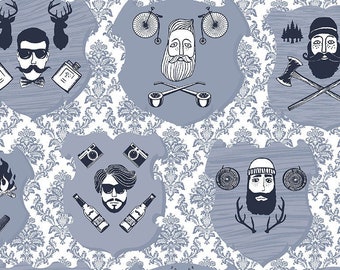 Chop It Like It's Hot - Chop It Like It's Hot (STELLA-1632) in White for Dear Stella Fabrics HALF YARD