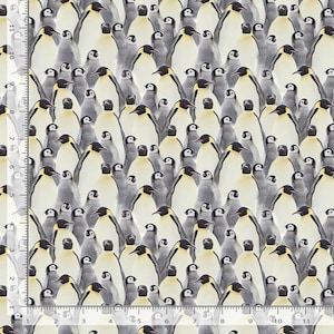 Nature - Packed Penguins (CD1695) in MULTI for Timeless Treasures HALF YARD