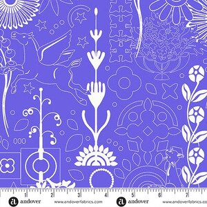 Sunprint 2025 - Cameo (A-1319-P) in Hydrangea by Alison Glass for Andover Fabric HALF YARD