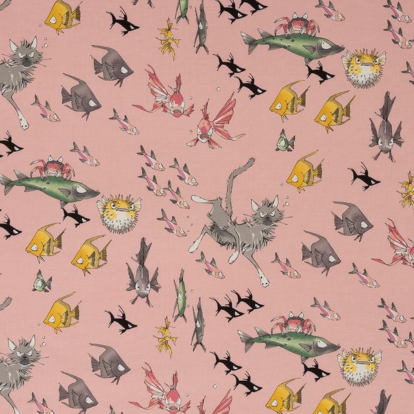 Ghastlie Lake - A Ghastlie Dive (8846-D) in Blush for Alexander Henry Fabrics