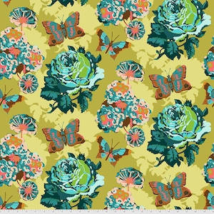 Love Always AM - Clippings (PWAH038.Lichen) by Anna Maria Horner for FreeSpirit Fabrics HALF YARD