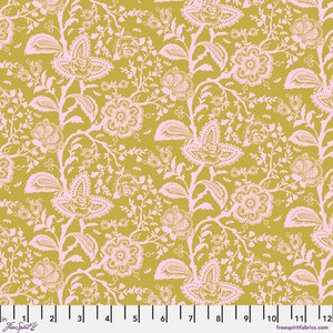 Parisville Deja Vu - French Lace (PWTP193) in Hazelnut by Tula Pink for Free Spirit Fabrics HALF YARD