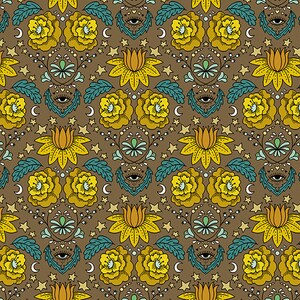 Oracle - Wards (A-233-N) in Brown by Eye Candy Quilts for Andover HALF YARD