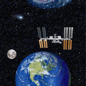 Planetary Missions - 24 inch Earth Panel (5312P-97) in Multi for Studio e
