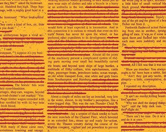 Redacted Redux (1213-O) in Mango by Giucy Giuce for Andover Fabrics HALF YARD