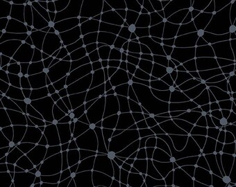 Ink - Flow (914-K) in Black Widow by Giucy Giuce for Andover Fabrics HALF YARD