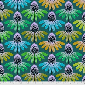 Love Always AM - Echinacea (PWAH149.Algae) by Anna Maria Horner for FreeSpirit Fabrics HALF YARD
