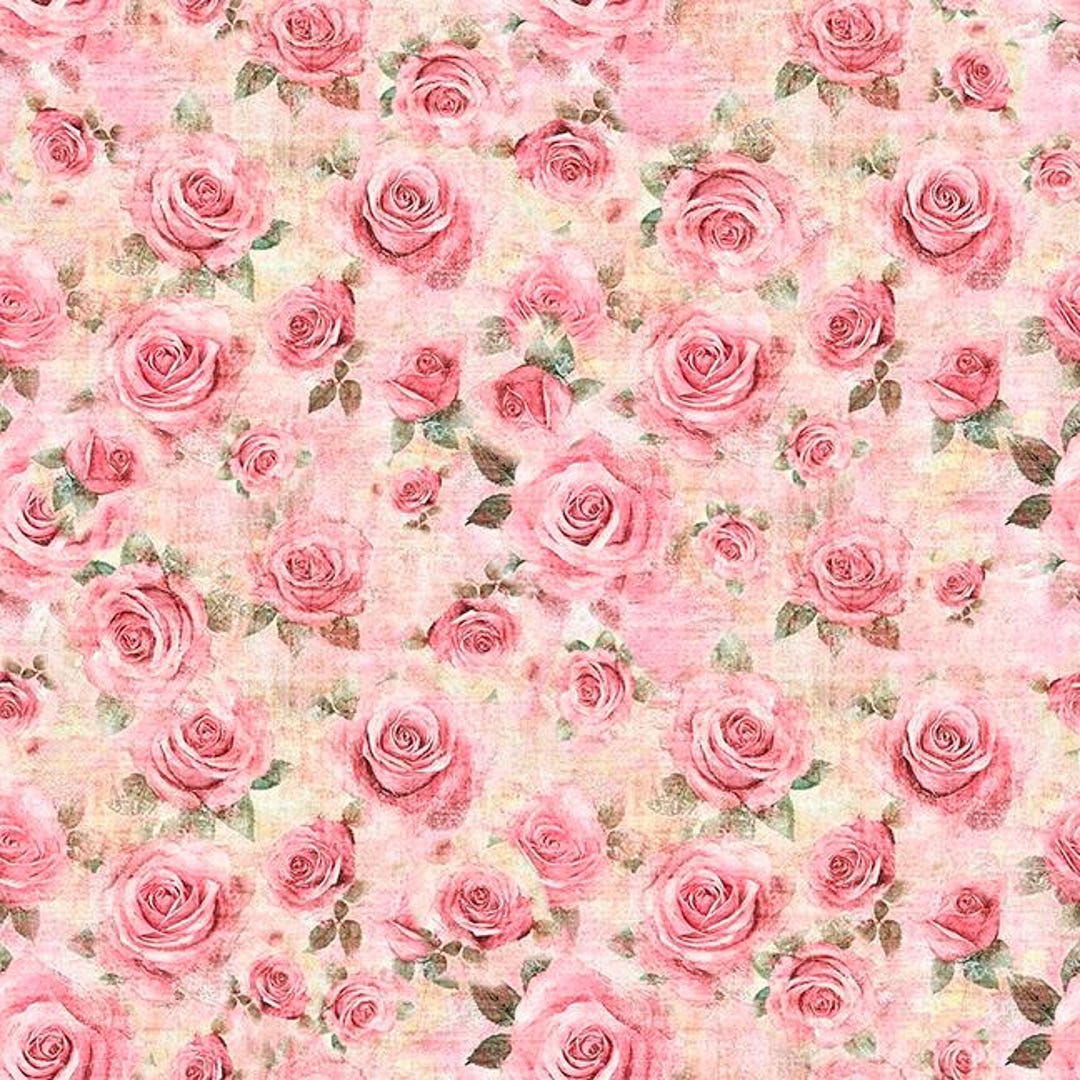 Sew Shabby Chic - Distressed Roses (31575 P) for QT Fabrics HALF