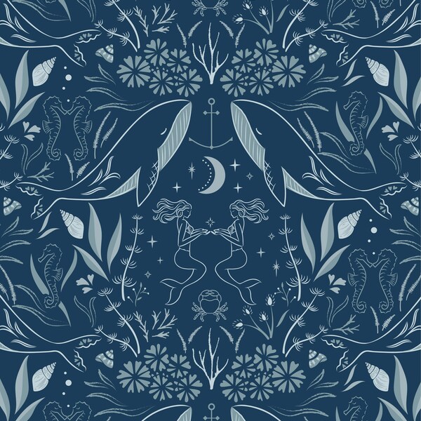 Sound of the Sea - Enchanted Ocean (CC12.3) in Midnight Blue for Lewis and Irene