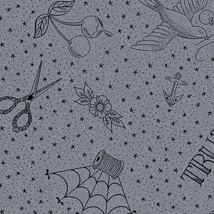 Almost Blue - Draw in Concrete (A-9348-K) for Andover HALF YARD