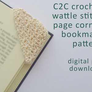 Modèle de marque-page pour coin de page au point de caroncule au crochet C2C (PDF numérique)