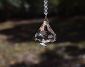 Car Window Art - 30mm Swarovski Clear Faceted Diamond with Beads by Crystal Cove Gifts