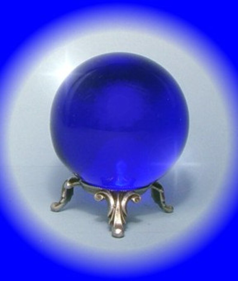 Cobalt Blue Lead Crystal Ball in 60mm size with Princess Anne Etsy