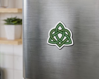 Celtic Trinity Knot with Heart Die-Cut Magnet - Symbolic Unity and Love