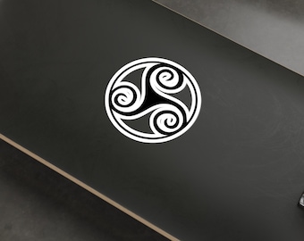 Celtic Triskelion Sketch Die-Cut Stickers