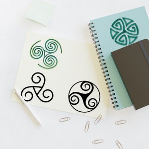 Celtic Triskelion Sticker Sheet - Set of 4 Vinyl Graphics