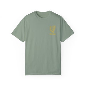 Unisex Garment-Dyed T-Shirt with Iconic Irish Harp and "Ireland" - Gaelic Roots Collection image 7