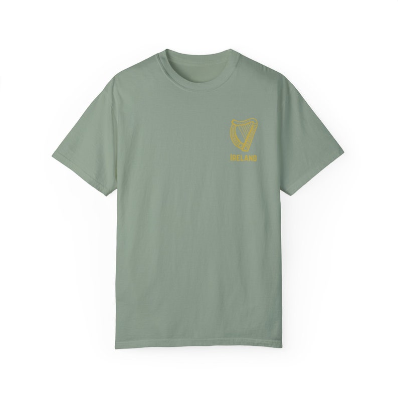 Unisex Garment-Dyed T-Shirt with Iconic Irish Harp and "Ireland" - Gaelic Roots Collection image 7