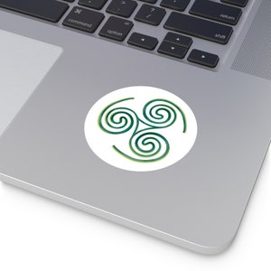 Custom Green Triskelion Vinyl Sticker - Celtic Irish Symbol