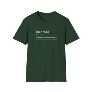 Camiseta con la definición de irlandés, camiseta suave, regalo del Día de San Patricio, camiseta del orgullo irlandés, ropa tradicional, ropa informal