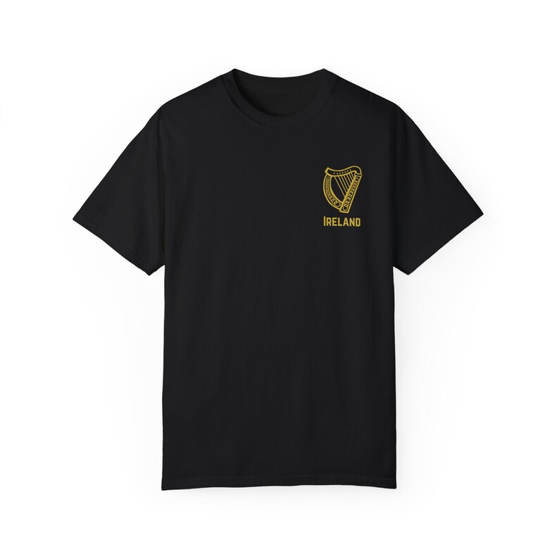 Unisex Garment-Dyed T-Shirt with Iconic Irish Harp and "Ireland" - Gaelic Roots Collection image 5