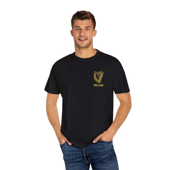Unisex Garment-Dyed T-Shirt with Iconic Irish Harp and "Ireland" - Gaelic Roots Collection