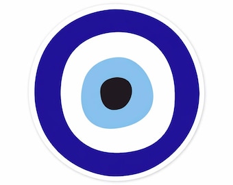 Evil Eye Sticker, Nazar Protection Decal, Blue Eye Vinyl Sticker, Waterproof Sticker, Greek Sticker, Laptop Water Bottle Sticker, Die Cut