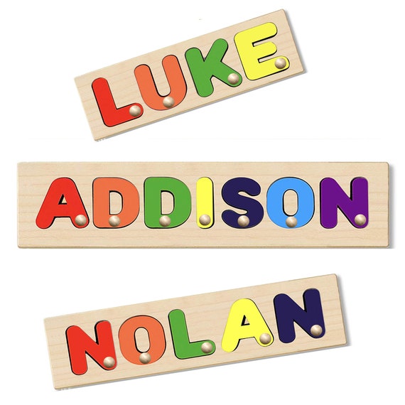 Peg Name Puzzle. Educational Learning Tool for Children of all Etsy