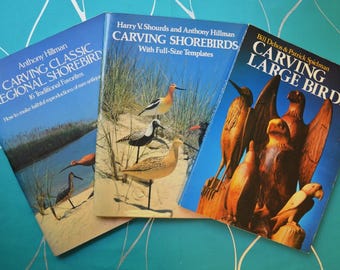 Woodcarving Bird Books, Anthony Hillman, Bill Dehos & Patrick Spielman