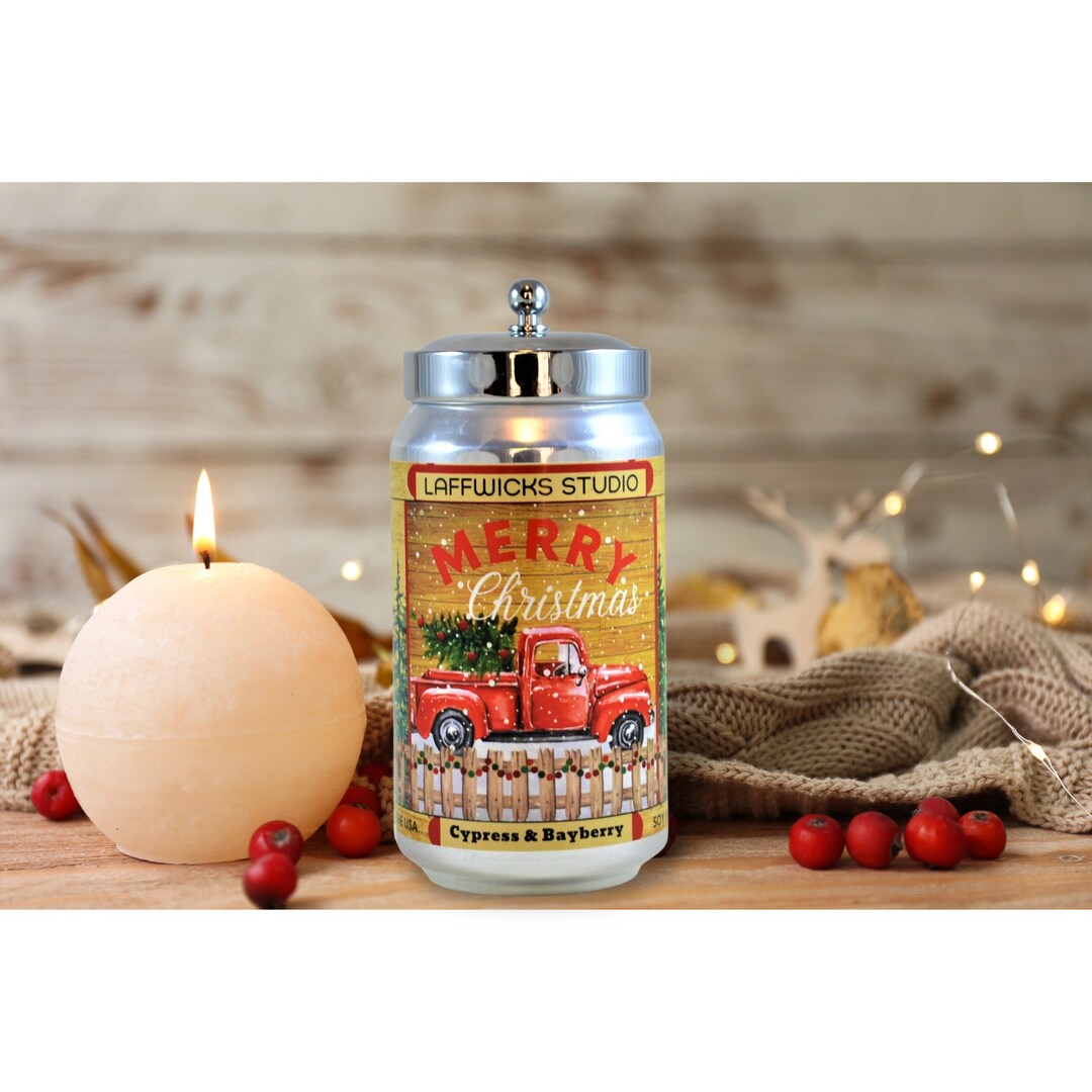 Red Truck Candle Farm Fresh Beer Can Candle Soy Wax Candle Etsy