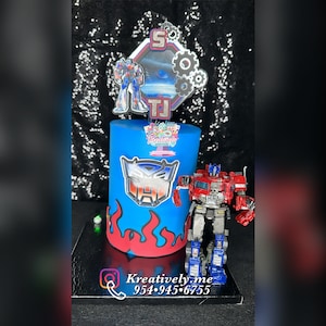 Transformers light up cake topper