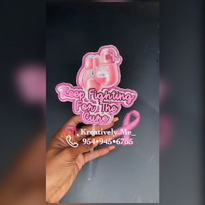 Brustkrebs Bewusstsein Cake Topper