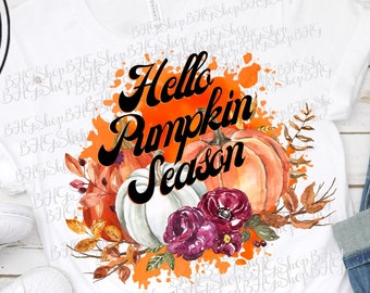 Hello Pumpkin Saison, Sublimation Png, Hello Pumpkin Png, Herbst Png, Herbst Png, Digitaler Download, Kaffeebecher Png, Herbst Sublimation