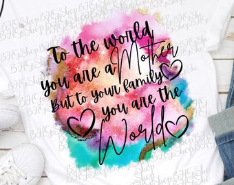 Mother Png, Watercolor Png, Mom Png, Gift For Mothers Day, Sublimation Png, Sublimation Download, Mothers Day Png, Digital Download, Mug Png