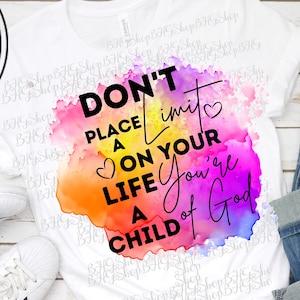 Du bist ein Kind Gottes, christliche Png, Aquarell Png, religiöse Png, Motivierende Png, Sublimation Designs, Png für Sublimation, Mug Png
