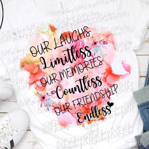 Sublimation Druck, Bestfriend Geschenk, kommerzielle Nutzung Png, Unser Lachen grenzenlos, druckbare Png, Digitaler Download, Freundschaft Png, DTG, Mug Png