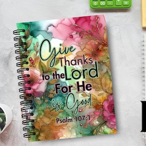 Christian Journal Cover Faith Bible Verses Journal Covers PNG Design Sublimation - Printable Planner Cover Notebook Cover - Digital