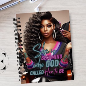 African American Woman Planner Cover Printable Planner Cover, Notebook Cover, Journal Notebook, Black Woman Journal, Instant Download