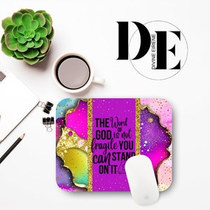 Christian Mouse Pad Sublimation Design, Computer Mouse Pad Template, Digital Mouse Pad PNG, Sublimation Mouse Pad Scripture Mousepad Design