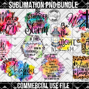 CHRISTIAN BUNDLE SET, Scripture Sublimation Bundle, Christian Png, Religious Png, Sublimation Bundle, Bible Verse Png, Sublimation Designs